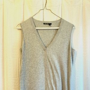 Silver gray sleeveless sweater